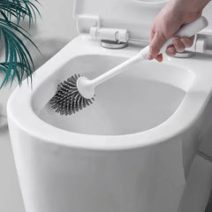 TPR Silicone Head Toilet Brush Wall Mounted Cleaning Brush Long Handle Toilet Brush Bathroom Accessories Sets Tools