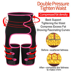Body 3-In-1 Waist and Thigh Trimmer for Women Weight Loss Butt Lifter Waist Trainer Slimming Support Belt Hip Raise Shapewear