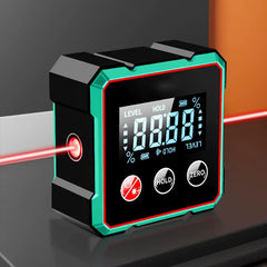 AngleMaster 360° Digital Protractor – Magnetic Laser Angle Finder with LCD Display & Inclinometer