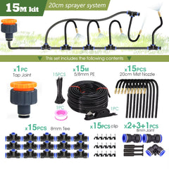 DIY 30M-5M Universal Sprayer Kit – Patio Misting & Cooling System for Garden Irrigation