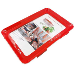 Reusable Food Preservation Tray Stackable Creative Meal Prep Containers 30*21Cm Bpa-Free Plastic Fresh Storage Container