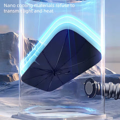 SunShield 360 – Rotatable Umbrella-Style Car Windshield Sunshade with UV & Heat Protection