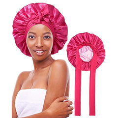 Silk-Like Satin Double-Layer Hair Cap