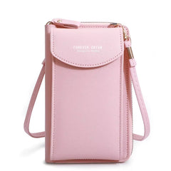 Elegance On-the-Go – Luxe PU Leather Crossbody Shoulder Bag with Phone & Card Organizer