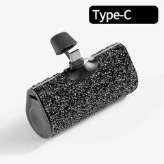 Portable Charger Mobile Power Bank Power Banks Fast Charging Power Bank Shiny Diamond Fashion High Quality 5000Mah