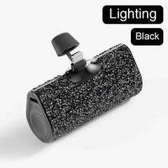 Portable Charger Mobile Power Bank Power Banks Fast Charging Power Bank Shiny Diamond Fashion High Quality 5000Mah