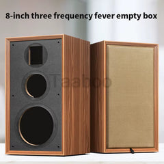 8 Inch Three-Way Labyrinth Speaker Empty Box Bookshelf Speaker Home Speaker DIY Hifi Audio Wooden Handmade Box Passive Speaker