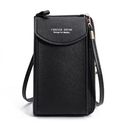Elegance On-the-Go – Luxe PU Leather Crossbody Shoulder Bag with Phone & Card Organizer