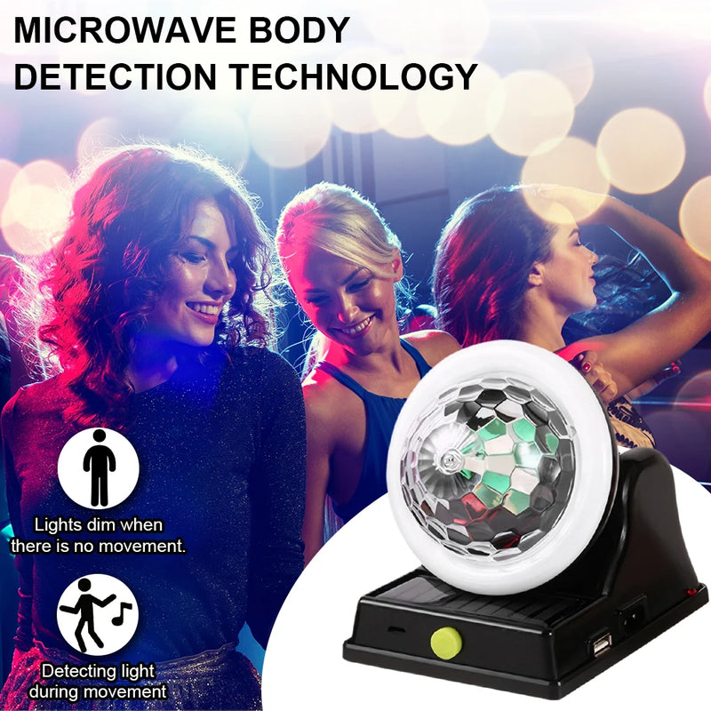 GlowOrb™ Waterproof Rotating Disco Ball Light – Colorful LED Magic for Parties & Events