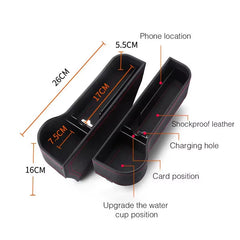 LuxPocket™ Leather Car Seat Gap Organizer – Declutter Your Drive in Style