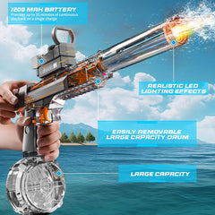 AquaBlaze™ Electric Water Blaster – LED Power Squirt Gun for Epic Summer Battles