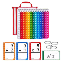 Math Flash Cards Fidget Chart Math Game Addition Subtraction Division Multiplication Cards for Kids in 3Rd 4Th 5Th 6Th Grade