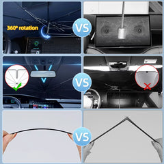 SunShield 360 – Rotatable Umbrella-Style Car Windshield Sunshade with UV & Heat Protection