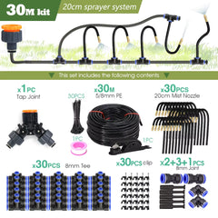DIY 30M-5M Universal Sprayer Kit – Patio Misting & Cooling System for Garden Irrigation